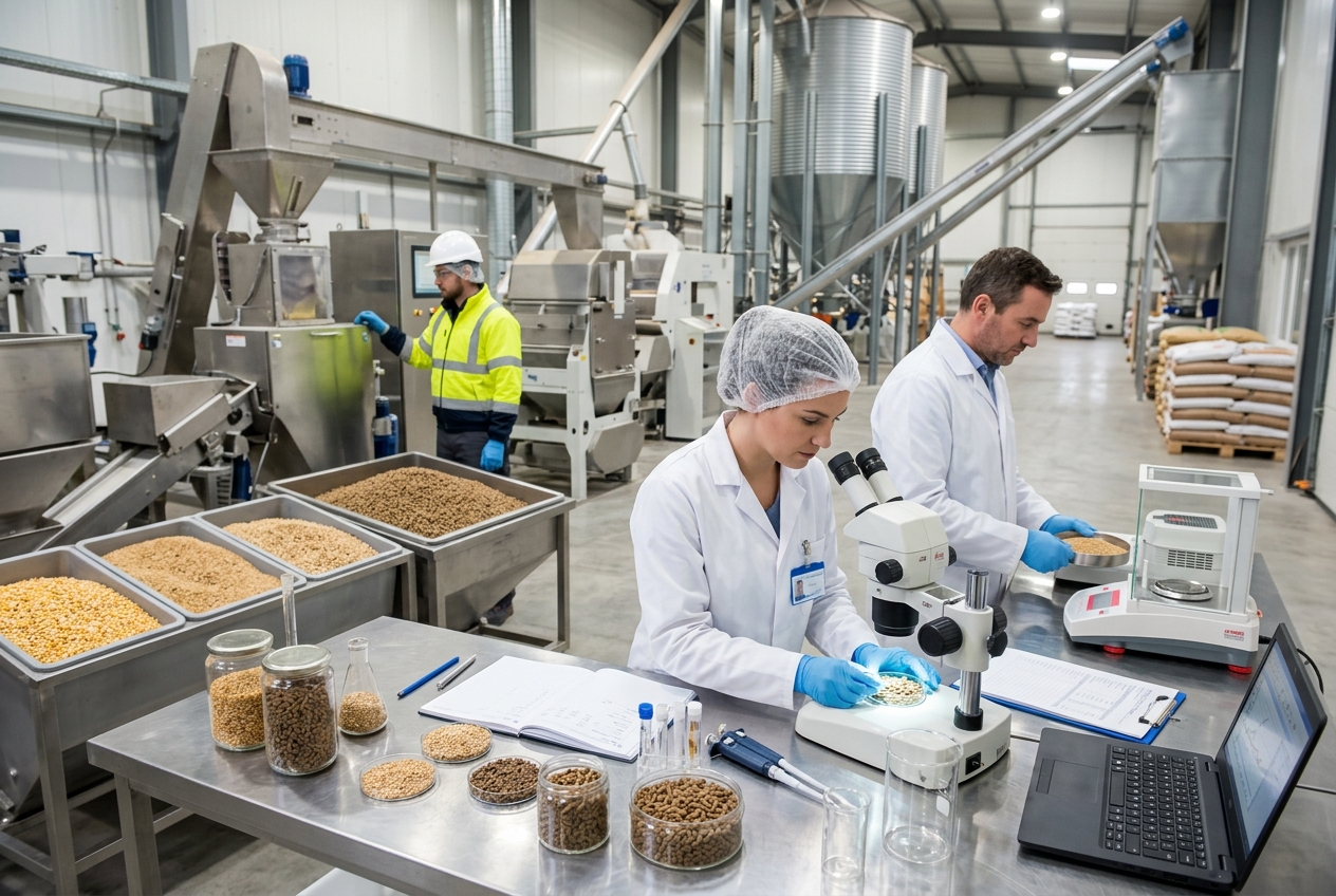 FEEDGRUW quality control — feed manufacturing facility